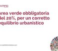 20% green area requirement for a correct urban balance