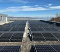 Solar panels installed on the roof of a building