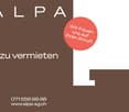 Property advertisement for ALPA, showing phone number 071 556 99 88 and website www.alpa-ag.ch, with a call to action in German.