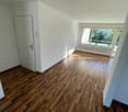 empty room, hardwood floors, white walls, balcony, window