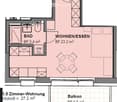 Bathroom, Living/Dining, Bedroom, Balcony