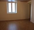 empty room, wooden floor, window, blank walls