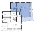 living room, 3 bedrooms, 2 bathrooms, kitchen, hall, balcony