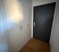 White wooden closet and a door
