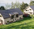Detached houses, raised ground floor, terrace, balcony, garden, green area