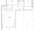 The floor plan shows a residential apartment with two bedrooms, two bathrooms, a living room, a kitchen, a laundry room, and multiple terraces.