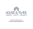 House & Trade logo, geometric structure, modern font