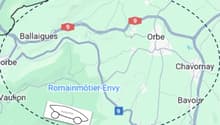 Map showing the location of a property with the name Romainmôtier-Envy