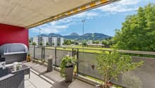 Balcon avec vue sur le Moléson