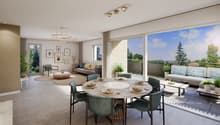 Vue séjour - appartement de 4.5 p