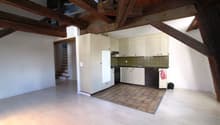 kitchen with wooden beams, white cabinets, tiled floor, dishwasher, sink, stove