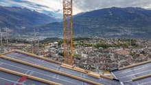 vue spectaculaire d'Est en Ouest sur le plateau de St-Germain et sur les Alpes