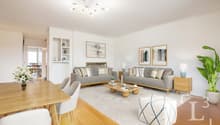Home staging : Séjour/salle à manger avec cheminée