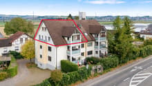 Markierte Dachgeschosswohnung im Grünen