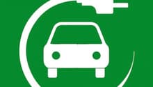 Electric car charging icon