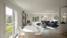 Wohnzimmer (mit KI möbliert)