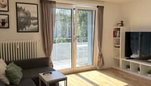 Living room with balcony