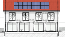 4 bedrooms, 4 bathrooms, solar panels on the roof