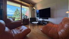 Séjour avec canapés et TV / Living room with sofas and a TV / Soggiorno con divani e TV