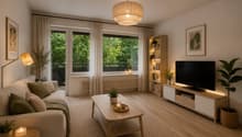Séjour avec parquet refait