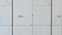 Floor plan of a workshop area showing two sections with specific dimensions and locations.