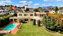 2 story house, pool, garden, patio, red bricks, solar panels