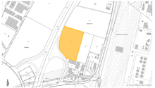 Land plot, size 4002 square meters, bordered by streets