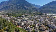 Vue aérienne de Sierre