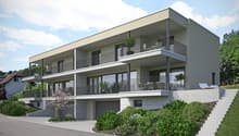 3 story house, modern design, balconies, raised ground floor, garage