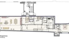 Floor plan of a 7-room apartment on the second floor, including living/dining area, kitchen, bedroom, bathroom, hallway, and storage areas.