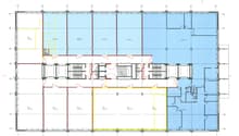 Multiple bedrooms, kitchens, staircases, elevator, staircases, common areas, laundry room, boiler room