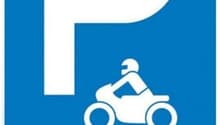 Parking place sign for motorcycles