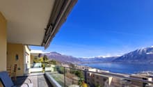 Totaler Blick auf den Lago Maggiore 118 m hoch über Locarno 8