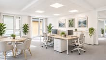 Lichtdurchflutetes Büro