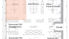 Office layout with three offices, a meeting room, two workstations, photocopier, and archives.
