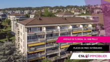 5-story building with balconies, located on Avenue de Floréal, 34, features multiple balconies and interior parking spaces.