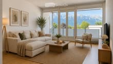 Wohnzimmer virtuell möbliert
