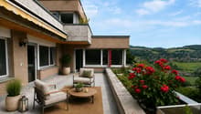 Terrasse virtuell möbliert
