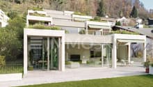 Moderne Architektur, grosszügige Terrassen, Wintergärten, seitliche Gärten und gedeckte Sitzplätze
