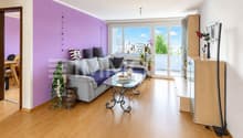Offenes, lichtdurchflutes Wohnzimmer