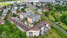 Vogelperspektive auf die Überbauung