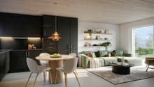 Offenes Wohnen/Essen/Kochen im Doppel-Einfamilienhaus mit Terrasse und eigenem Garten