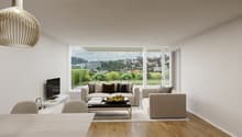 Die Wohnqualitäten der neuen 3,5 Zimmerwohnung mit Abendsonne in Flurlingen mit Terrasse und Gartensitzplatz