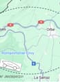 Property location map, areas indicated as Jouggne, Ballaigues, Orbe, Orb, Chavornay, Vaulion, Bavois, La Sarraz