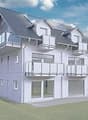 2 story house, white exterior, gray roof, multiple balconies, solar panels, garage