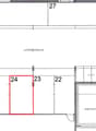 Floor plan with numbered rooms, including a highlighted room 24