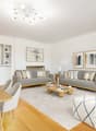 Home staging : Séjour/salle à manger avec cheminée