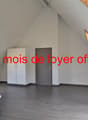 Empty attic room with wooden flooring, wardrobe, door, ceiling light, sloped ceiling, windows