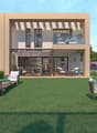 / Vue de face villa jumelle / Front view of semi-detached villa