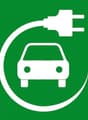 Electric car charging icon